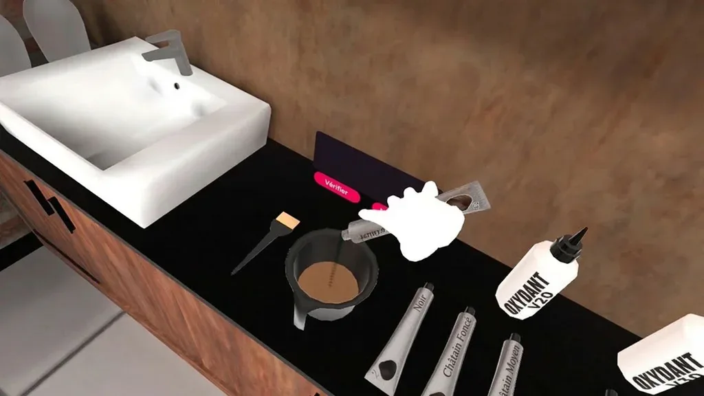 Cuidado personal y productos de belleza en un baño moderno con lavabo y accesorios de higiene.